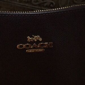 Coach Black Leather Handbag Classic Structured Design